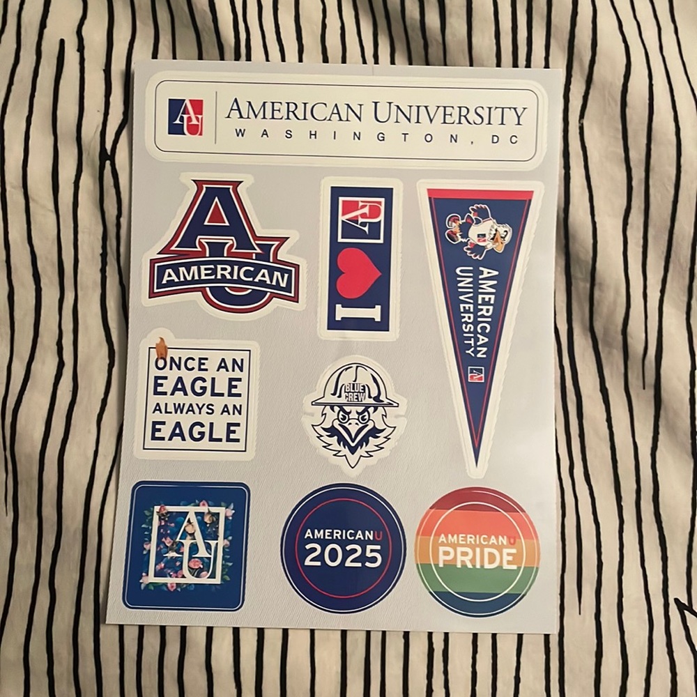 2025 American University stickers